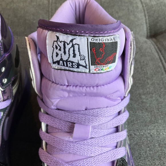 NWOT Bull Airs Custom Shoeboy Color Custom Sneakers Size 10 - Picture 2 of 7